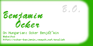 benjamin ocker business card
